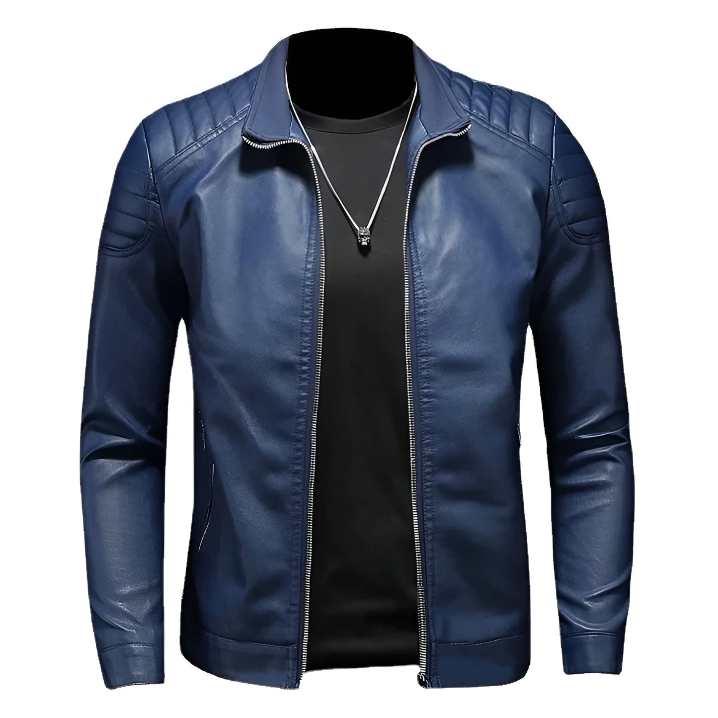 Moxley™ | Luxe Leather Collar Jacket