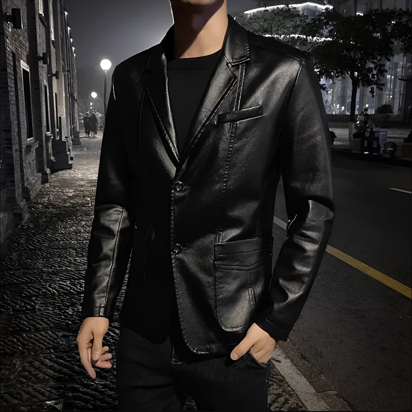 Moxley™ | Luxe Leather Blazer for Business Casual Elegance