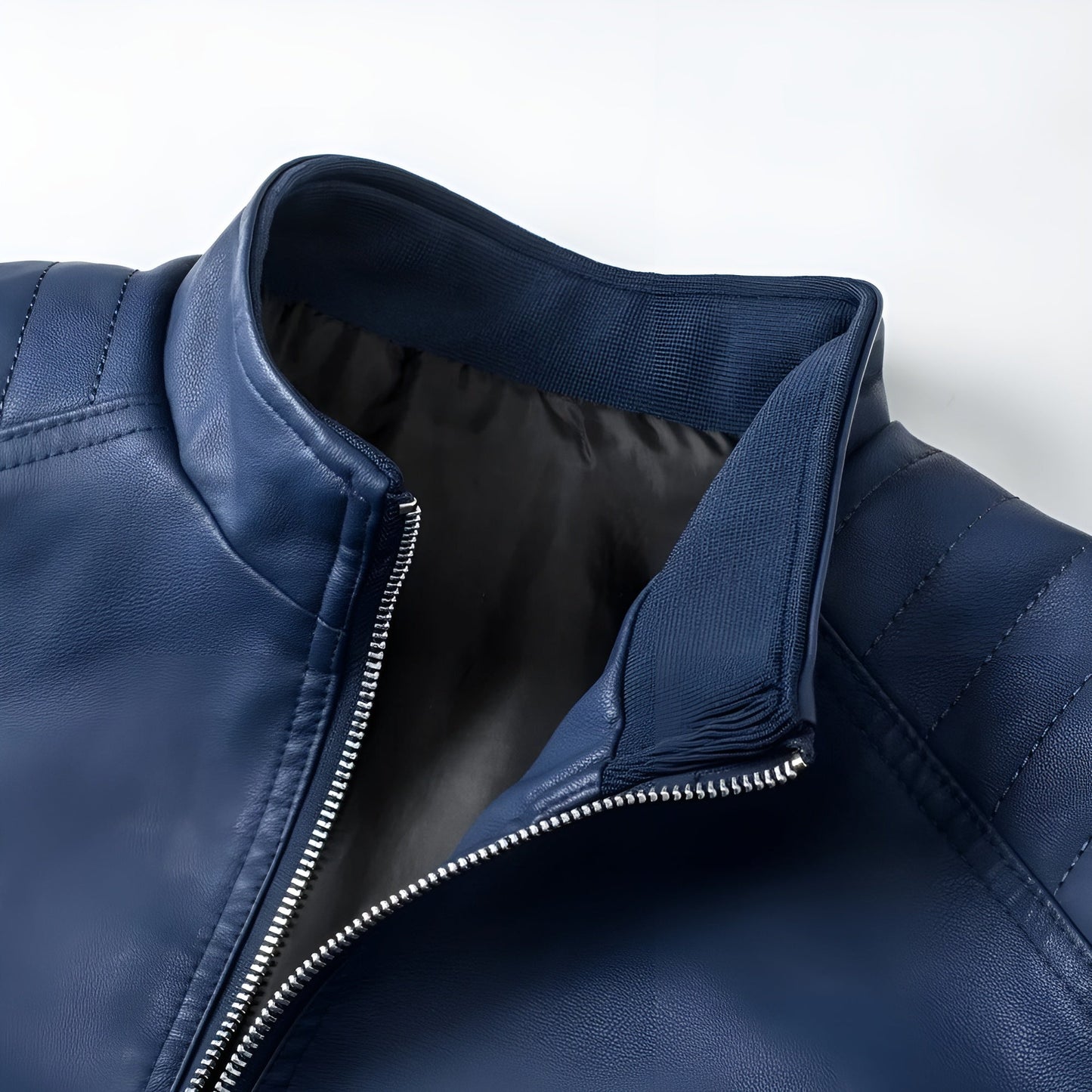 Moxley™ | Luxe Leather Collar Jacket