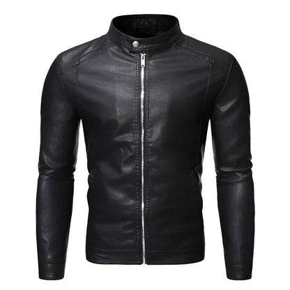 Moxley™ | Premium Leather Jacket with Elevated Collar