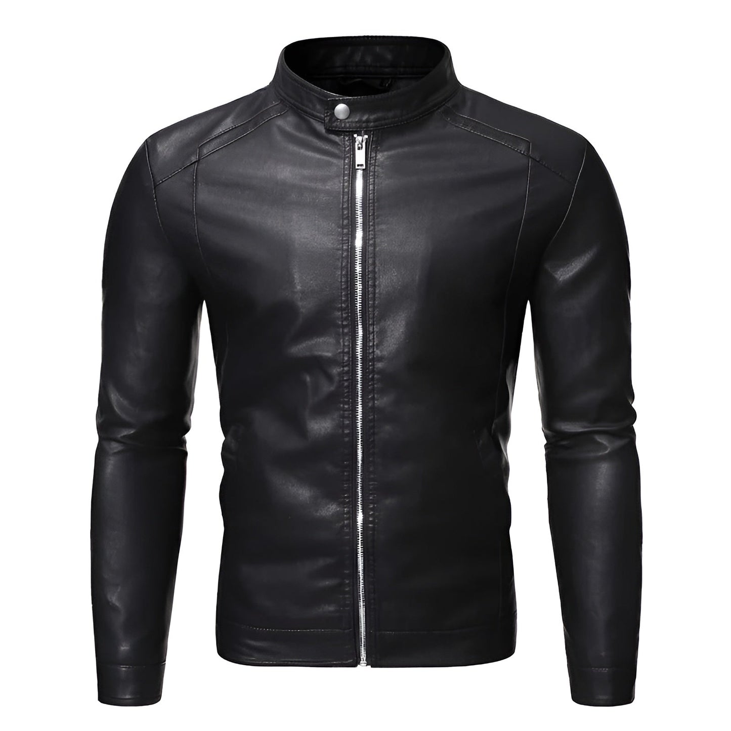 Moxley™ | Premium Leather Jacket with Elevated Collar