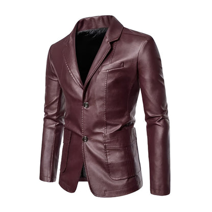 Moxley™ | Luxe Leather Blazer for Business Casual Elegance