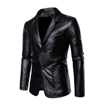 Moxley™ | Luxe Leather Blazer for Business Casual Elegance