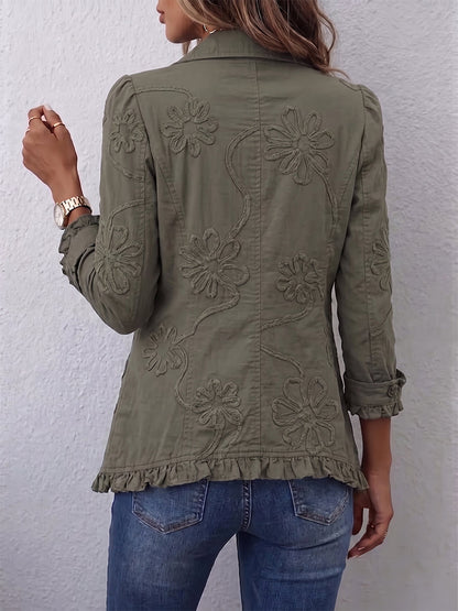 Moxley Rosie™ | Embroidered Ruffled Jacket