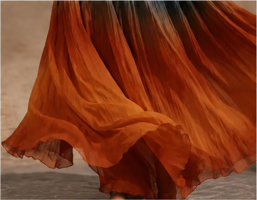 Moxley™ Paula | Halter/V-neck ombre maxi dress