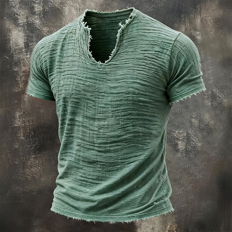 Vintage V-Neck T-Shirt | 100% Cotton (TEMPORARILY 1 + 1 FREE)