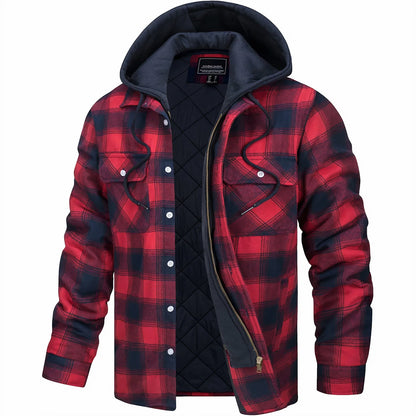 Moxley™ Luxe Checked Jacket with Elegant Zip Detail