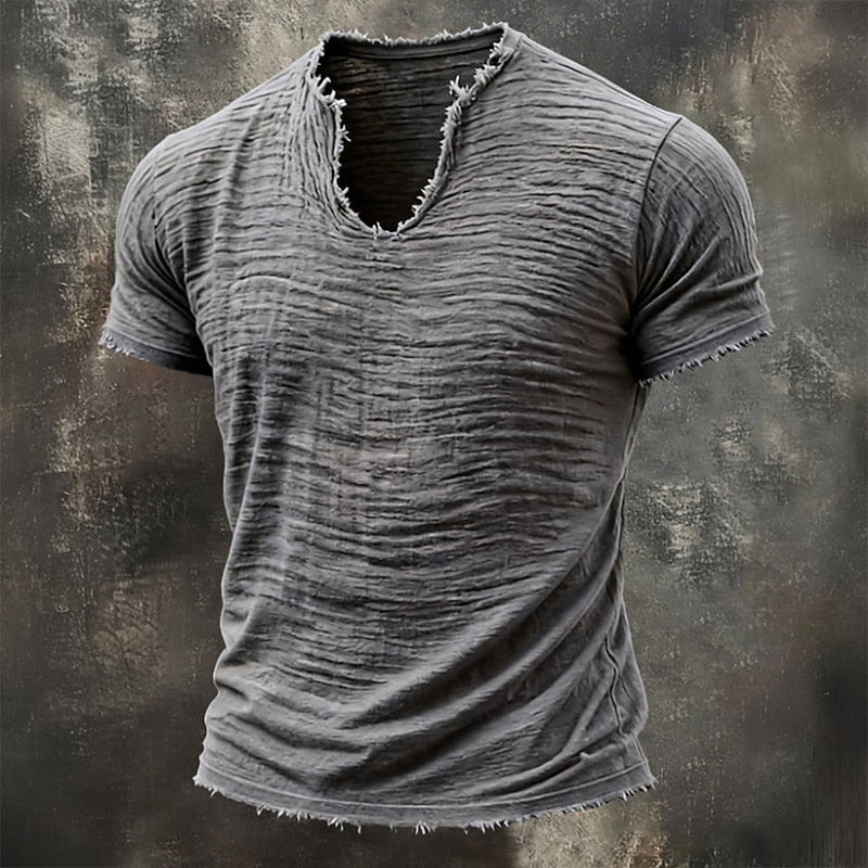 Vintage V-Neck T-Shirt | 100% Cotton (TEMPORARILY 1 + 1 FREE)